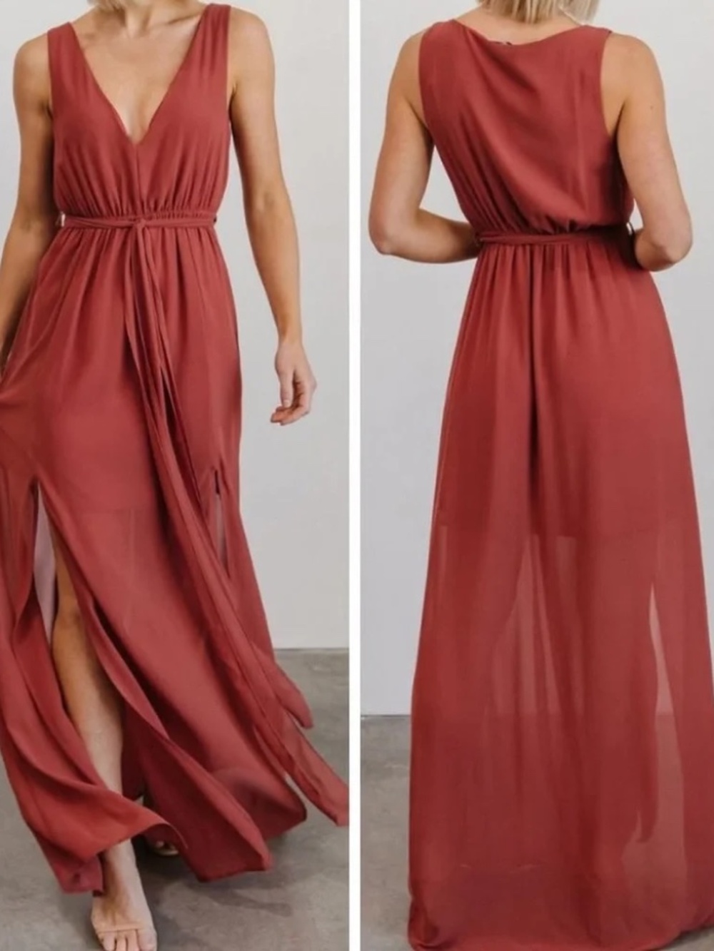 Baltic Born Hera Maxi Dress in Coral Size XS